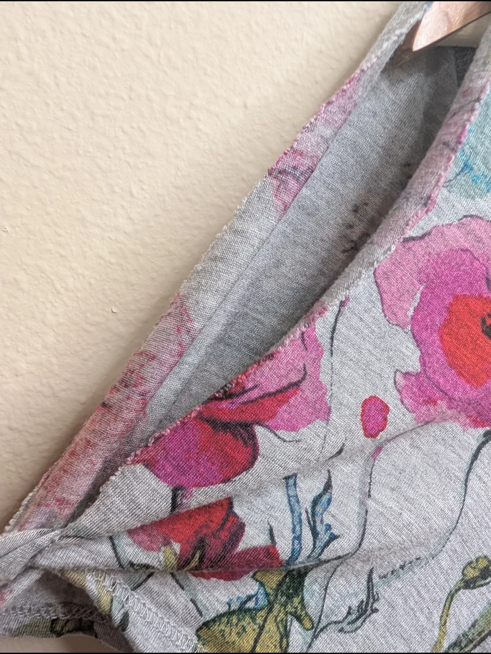 Rachel Rachel Roy Floral Top Size 1X Plus Gray Watercolor Botanical Print - Picture 2 of 8